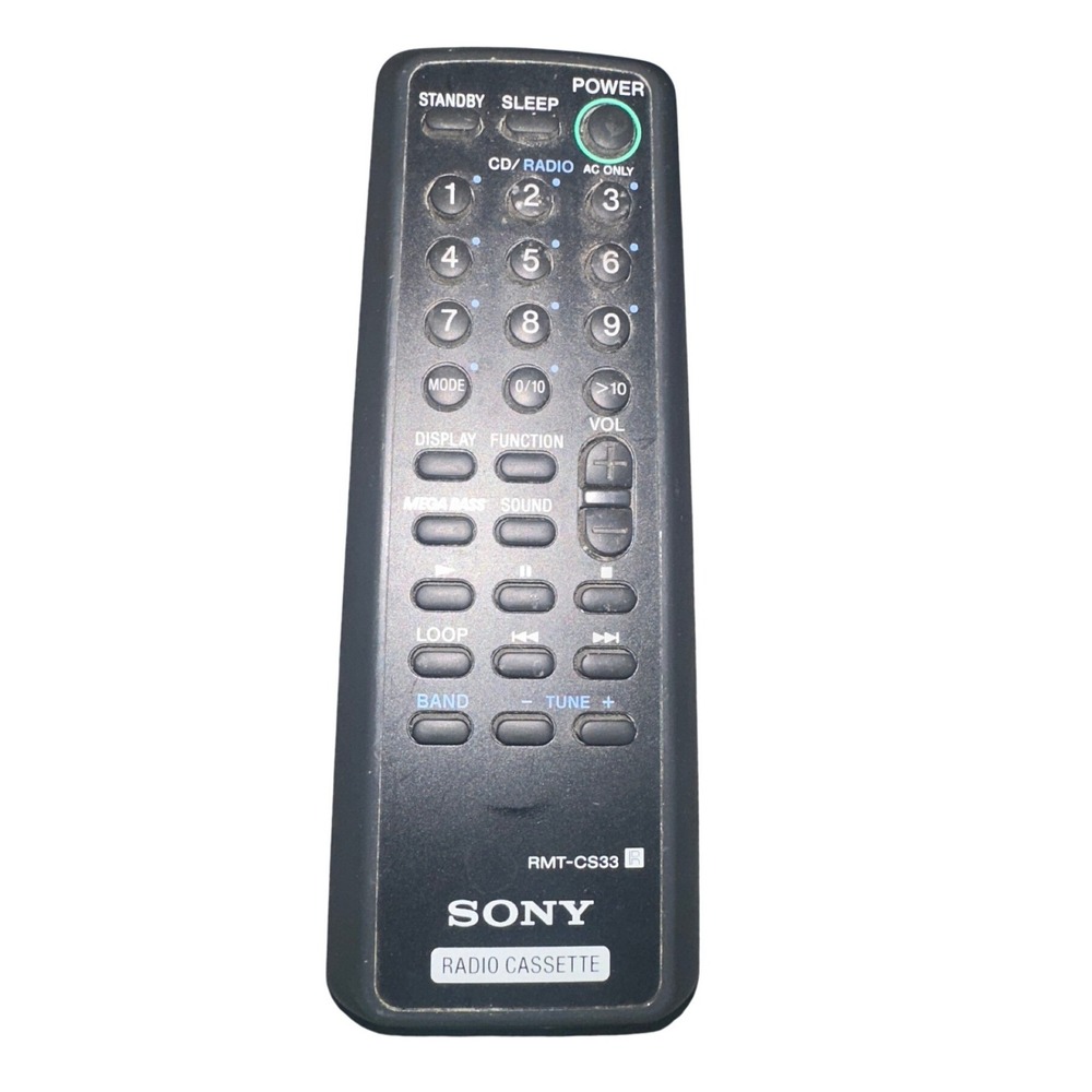Sony RMT-CS33 Remote Control for Radio Cassette Player Black